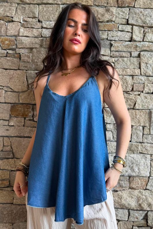 Essential Summer Chambray Super Swing Vest